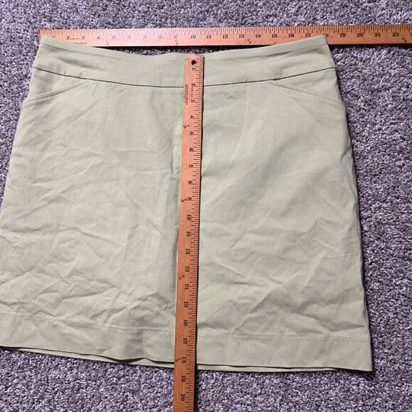 Coral Bay Womens Sz L Light Green Skirt Hidden Elastic Waist NWT - Picture 8 of 9
